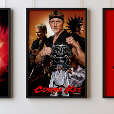 Cobra Kai 2018 Five Cobra Kai Karate Kid Posters Big Print Art Frame TV Saga Little Dragons A2 A3 - Kuzi Tees