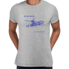 Men's Short Sleeve Communication Satellite Blue Print T-shirt - Kuzi Tees