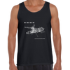 Sleeveless Communication Satellite Blue Print Unisex Tank Top - Kuzi Tees