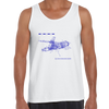 Sleeveless Communication Satellite Blue Print Unisex Tank Top - Kuzi Tees