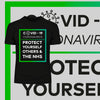 Covid19 Protect yourself others and the NHS - Black White & Black T-shirt - Kuzi Tees