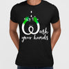 Wash Your Hands - Black White & Grey T-shirt - Kuzi Tees