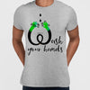 Wash Your Hands - Black White & Grey T-shirt - Kuzi Tees