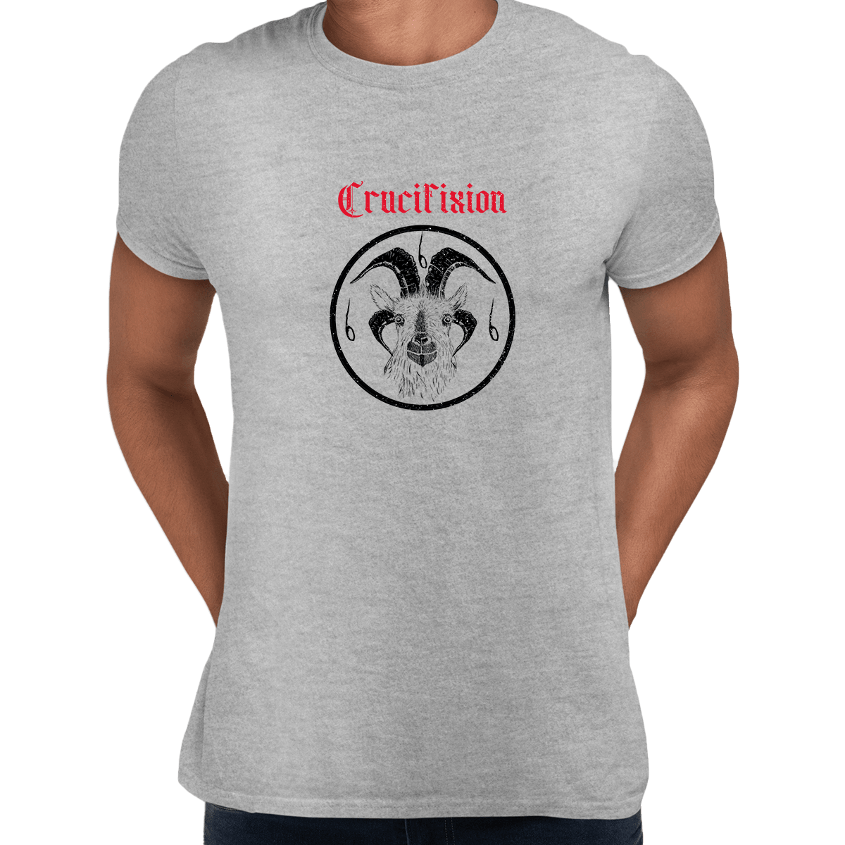 Crucifixion Dark Occult Hard Rock Unisex T-Shirt SKULL - Kuzi Tees