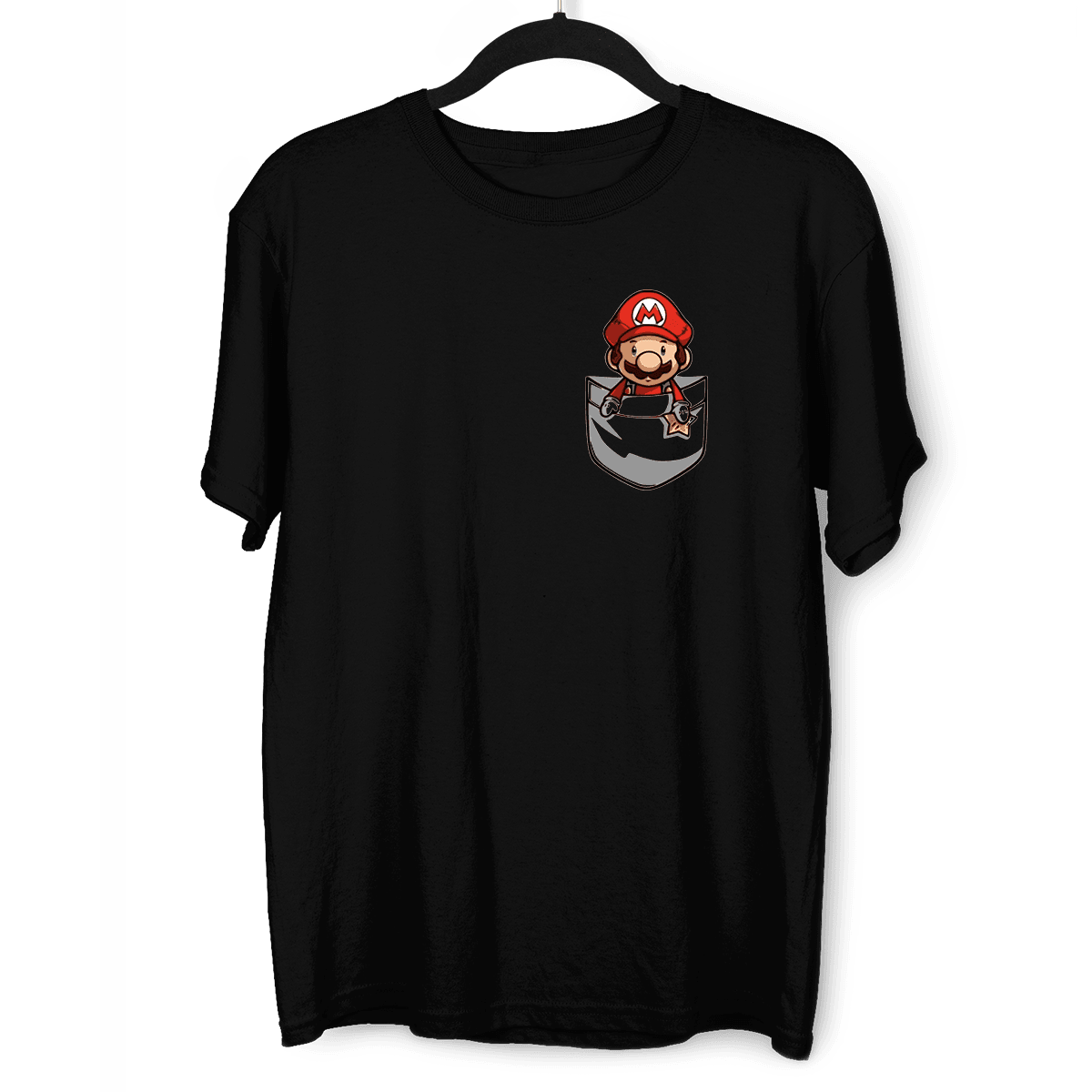 Cute Super Mario in the pocket Tee Nintendo SNES for All retro Minds - Kuzi Tees
