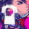 Cyberpunk Art Robot With headphones Biomechanical soldier Unisex t-shirt - Kuzi Tees