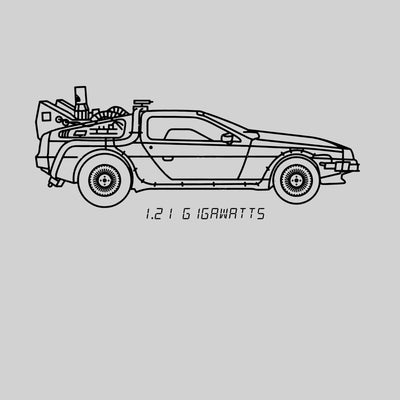 DeLorean Car Back in Time Tee - Retro Design, Movie Car - Takes You Back to Another Era Unisex T-Shirt - Kuzi Tees