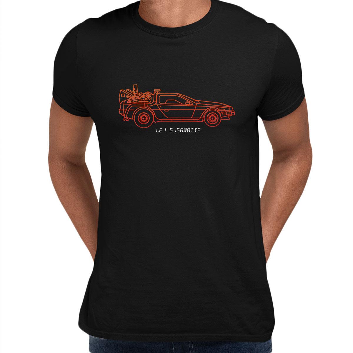 DeLorean Car Back in Time Tee - Retro Design, Movie Car - Takes You Back to Another Era Unisex T-Shirt - Kuzi Tees