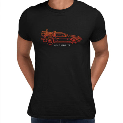 DeLorean Car Back in Time Tee - Retro Design, Movie Car - Takes You Back to Another Era Unisex T-Shirt - Kuzi Tees
