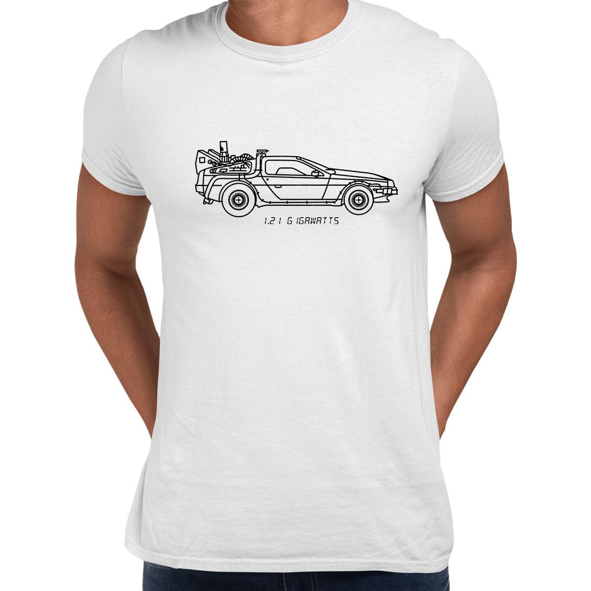 DeLorean Car Back in Time Tee - Retro Design, Movie Car - Takes You Back to Another Era Unisex T-Shirt - Kuzi Tees