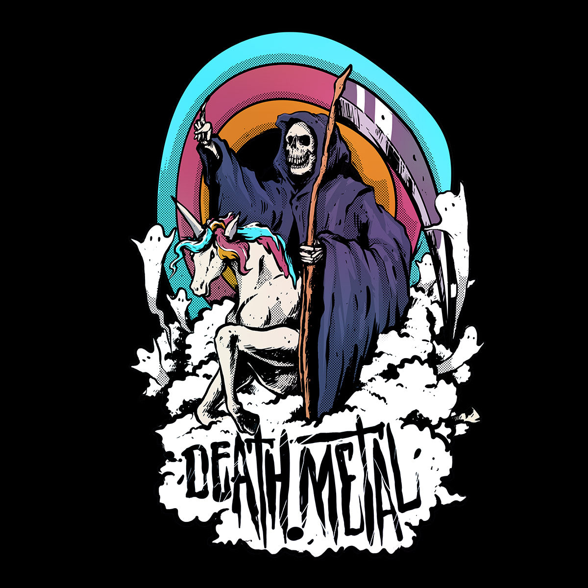 Death Metal t-shirt Sarcastic Funny Creative Black t-shirt