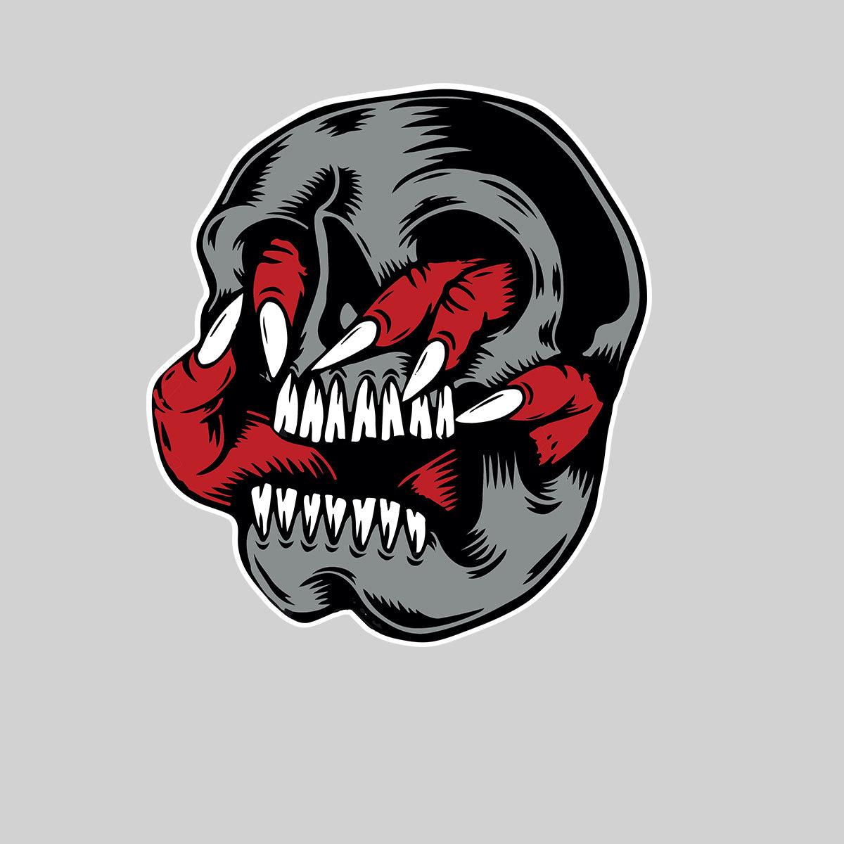 Death Skull T-Shirt Gothic Dark Funny Novelty Metal Men's Tee - Kuzi Tees