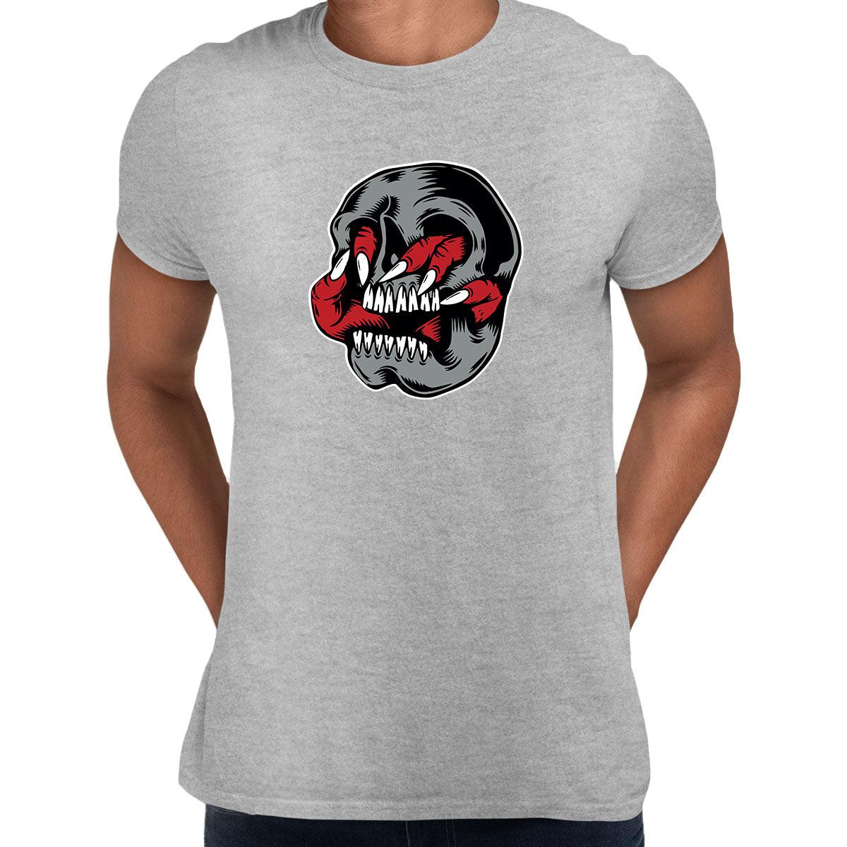 Death Skull T-Shirt Gothic Dark Funny Novelty Metal Men's Tee - Kuzi Tees
