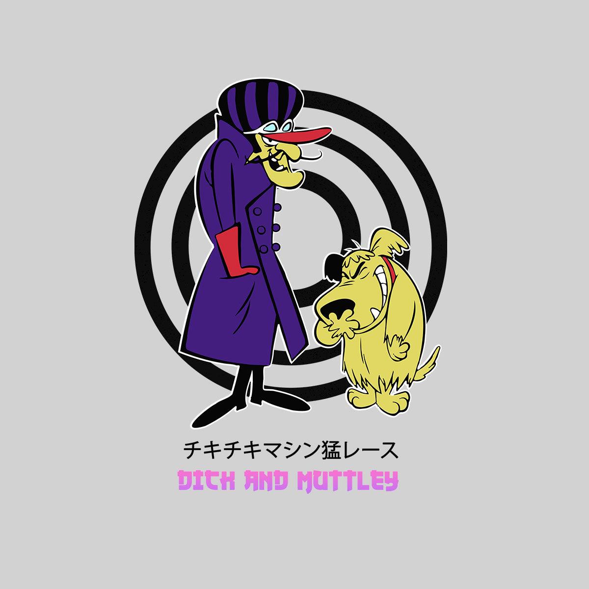 Dick Dastardly & Muttley Villains Retro Cartoon Dog Japanese Unisex T-Shirt - Kuzi Tees
