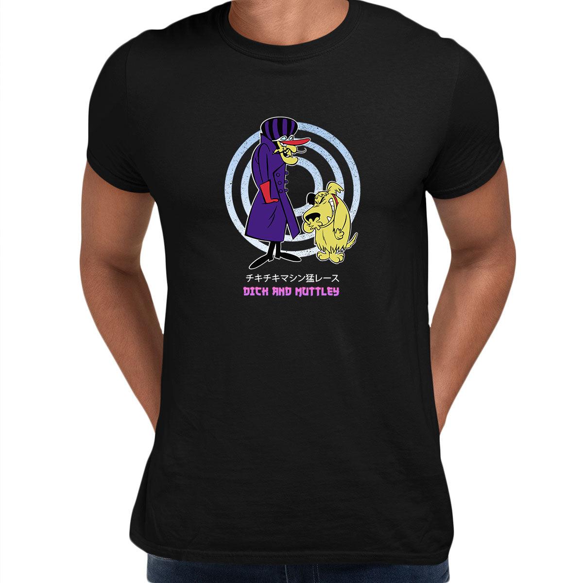 Dick Dastardly & Muttley Villains Retro Cartoon Dog Japanese Unisex T-Shirt - Kuzi Tees
