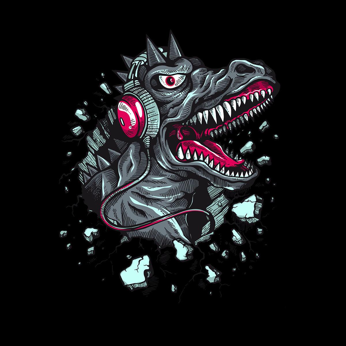 Dinosaur Jurassic T-Shirt Gift Birthday T-Rex Ripped Dino Funny Top Adult T-shirt - Kuzi Tees