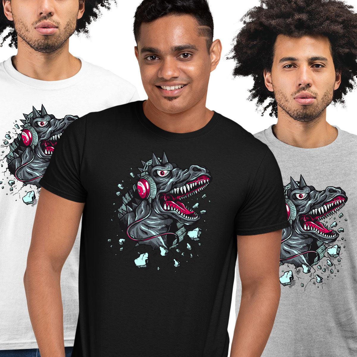 Dinosaur Jurassic T-Shirt Gift Birthday T-Rex Ripped Dino Funny Top Adult T-shirt - Kuzi Tees