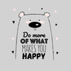 Unisex Funny Animal Quote Shirt Do More of What Makes you Happy Dog T-shirt - Kuzi Tees