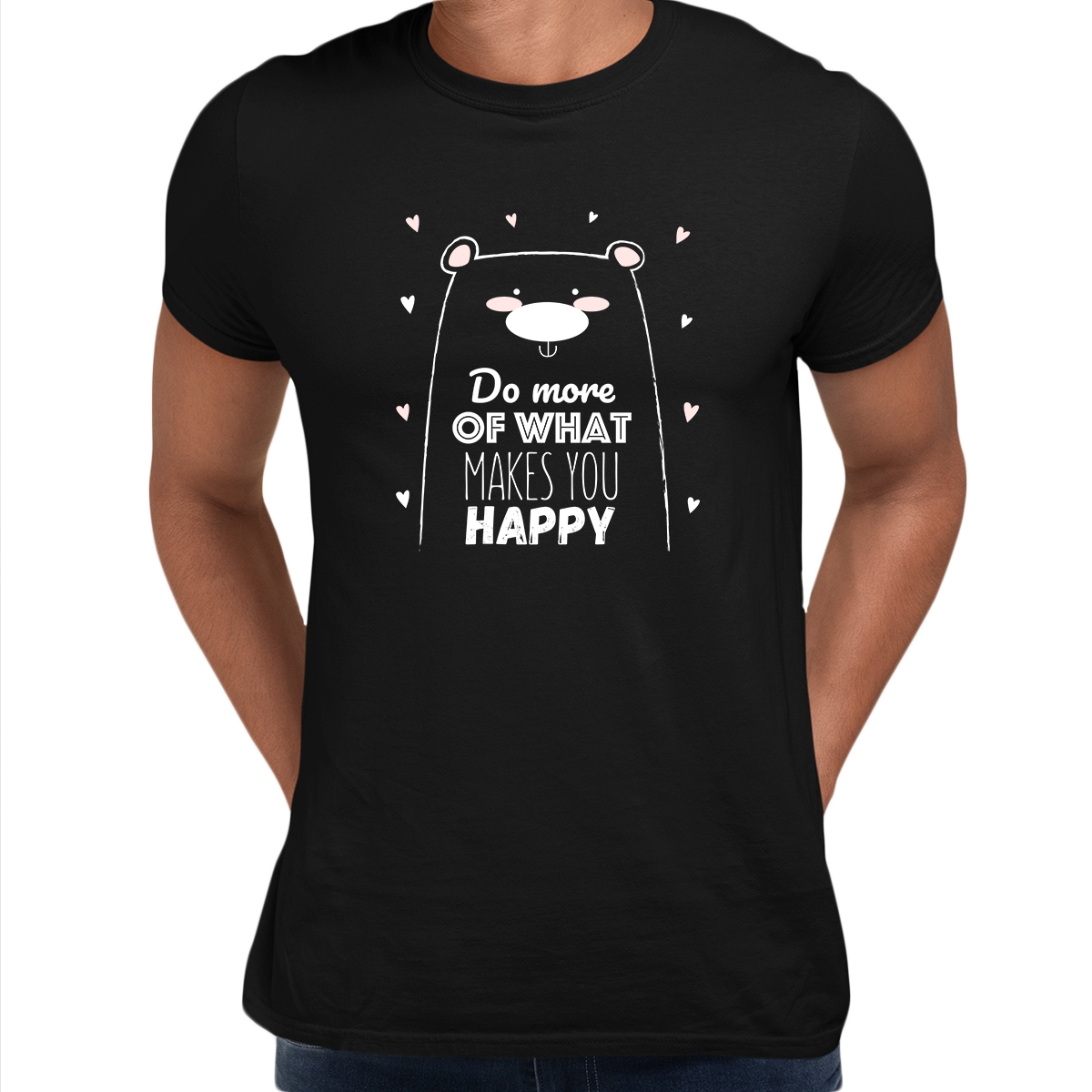Unisex Funny Animal Quote Shirt Do More of What Makes you Happy Dog T-shirt - Kuzi Tees