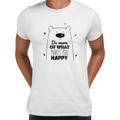 Unisex Funny Animal Quote Shirt Do More of What Makes you Happy Dog T-shirt - Kuzi Tees