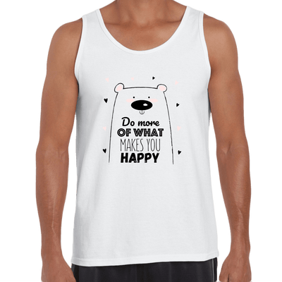 Funny Animal Quote Shirt Do More of What Makes you Happy Dog Unisex Tank Top - Kuzi Tees