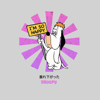Droopy Cartoon Japanese Retro Funny Tee Xmas Gift Typography Unisex T-Shirt - Kuzi Tees