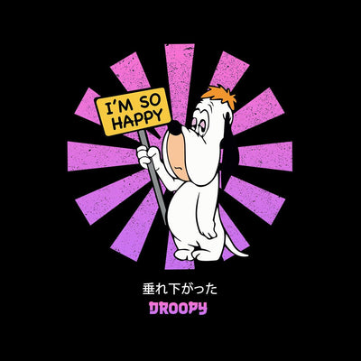 Droopy Cartoon Japanese Retro Funny Gift Tee Xmas Typography T-shirt for Kids - Kuzi Tees