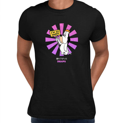 Droopy Cartoon Japanese Retro Funny Tee Xmas Gift Typography Unisex T-Shirt - Kuzi Tees