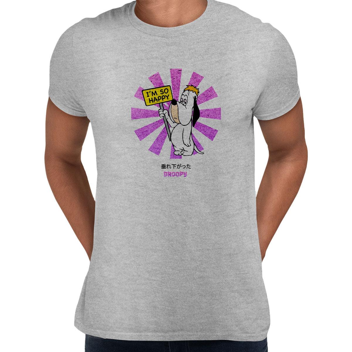 Droopy Cartoon Japanese Retro Funny Tee Xmas Gift Typography Unisex T-Shirt - Kuzi Tees