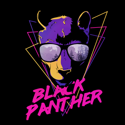 Black Panther Inspiring Unisex Black & White Tank Top - Kuzi Tees