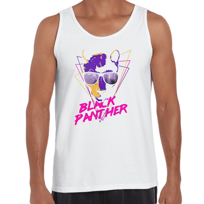 Black Panther Inspiring Unisex Black & White Tank Top - Kuzi Tees