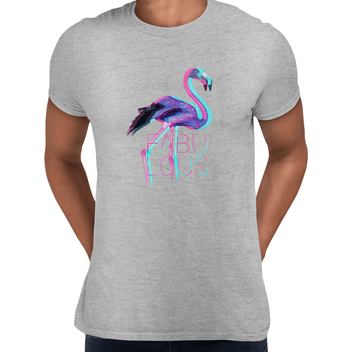 Fabulous Flamingo Inspiring Beauty Unisex Shirt Unisex Crew Neck T Shirt - Kuzi Tees