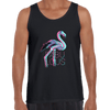 Fabulous Flamingo Inspiring Beauty Unisex Black & White Tank Top - Kuzi Tees