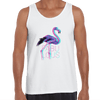 Fabulous Flamingo Inspiring Beauty Unisex Black & White Tank Top - Kuzi Tees