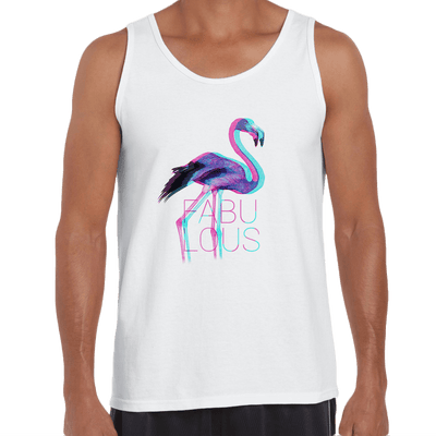 Fabulous Flamingo Inspiring Beauty Unisex Black & White Tank Top - Kuzi Tees