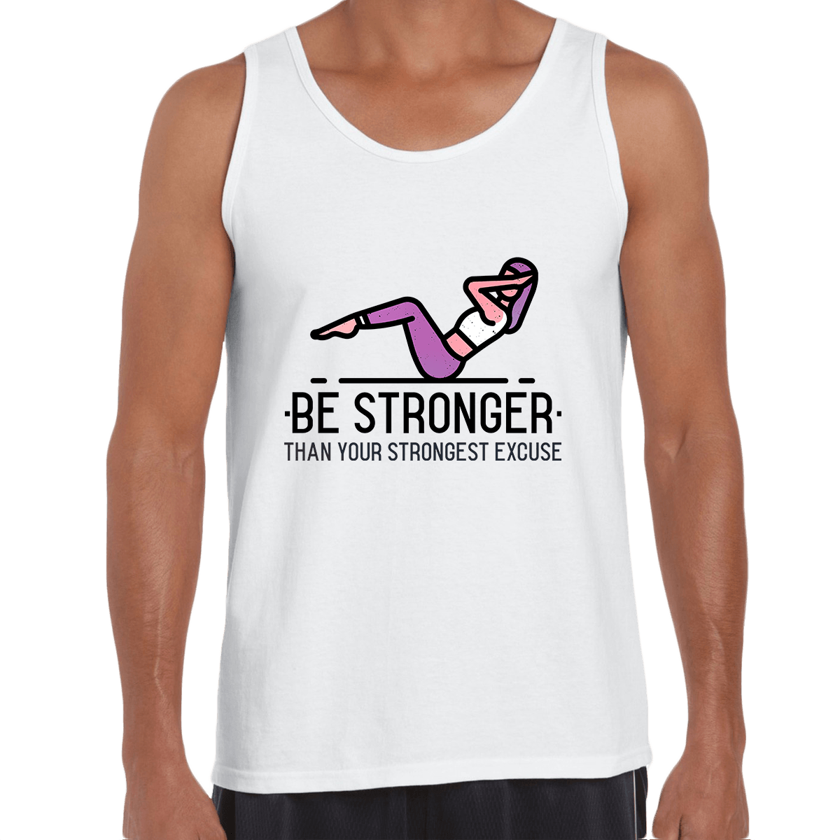 Fitness Be stronger Than your Strongest excuse Exercise Unisex Tank Top - Kuzi Tees