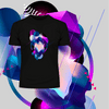 Floating 3D Fluid Abstract Geometric Elements Unique T-Shirt - Kuzi Tees