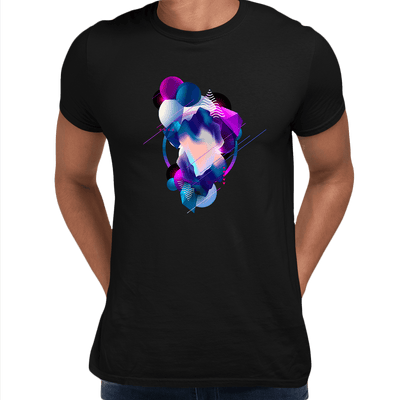 Floating 3D Fluid Abstract Geometric Elements Unique T-Shirt - Kuzi Tees