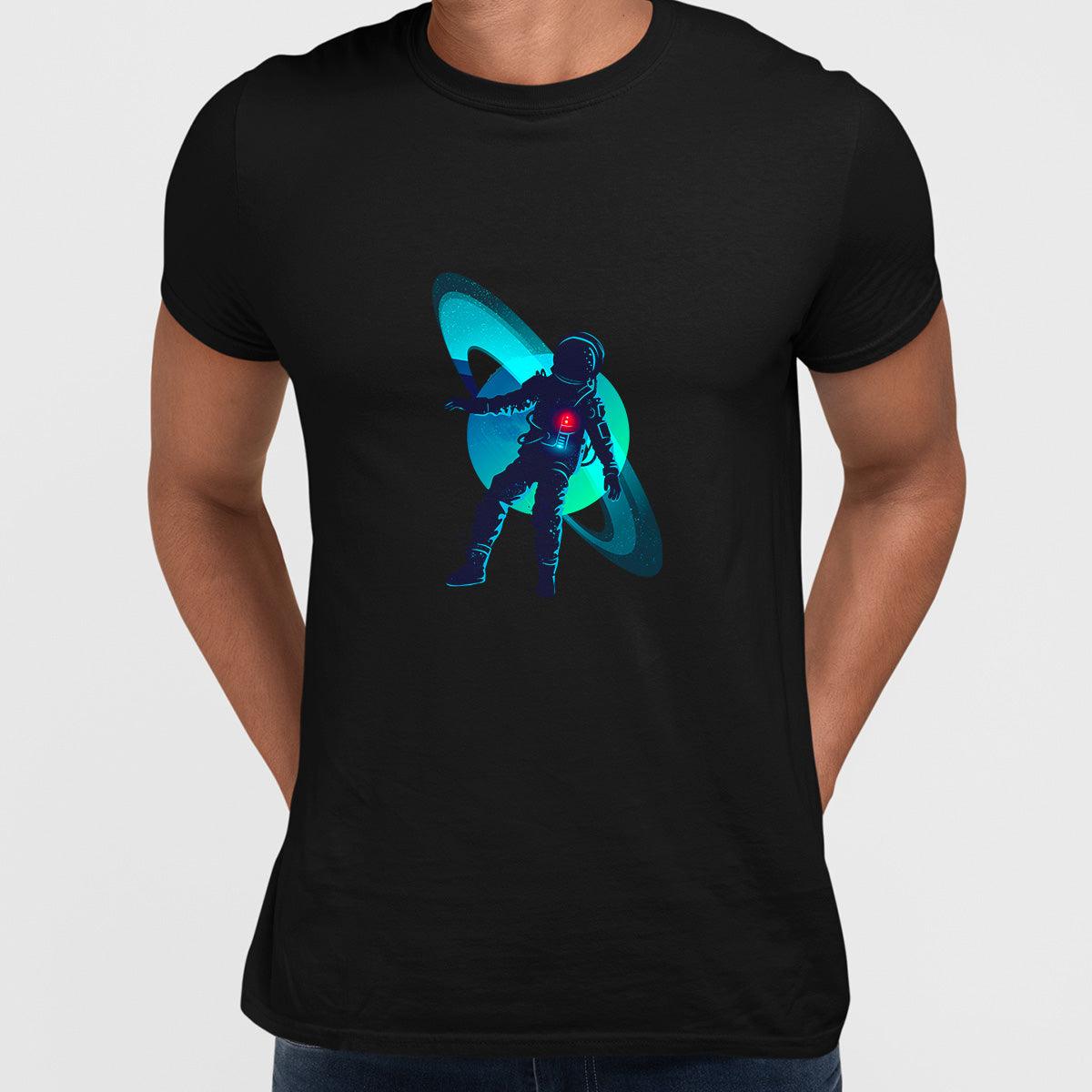 Floating astronaut through the Space Zero Gravity T-Shirt - Kuzi Tees