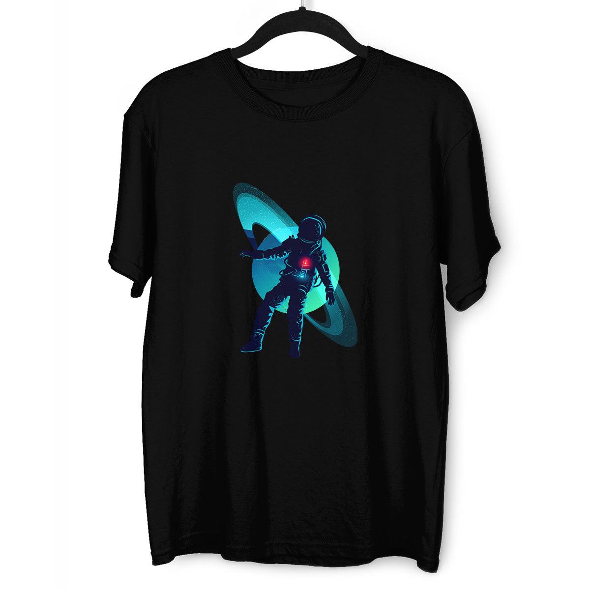 Floating astronaut through the Space Zero Gravity T-Shirt - Kuzi Tees