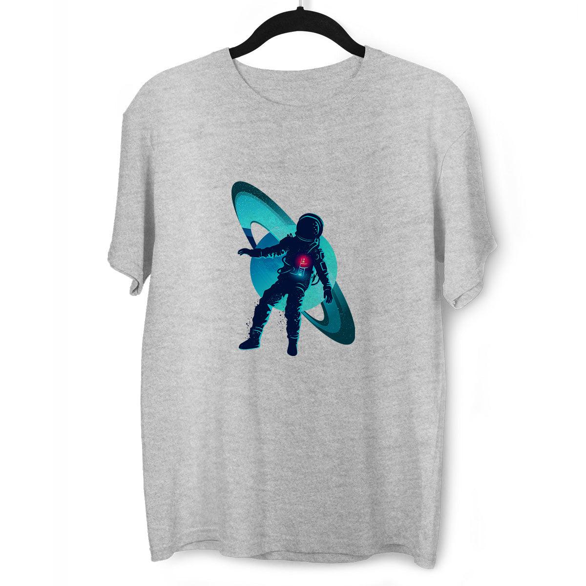 Floating astronaut through the Space Zero Gravity T-Shirt - Kuzi Tees