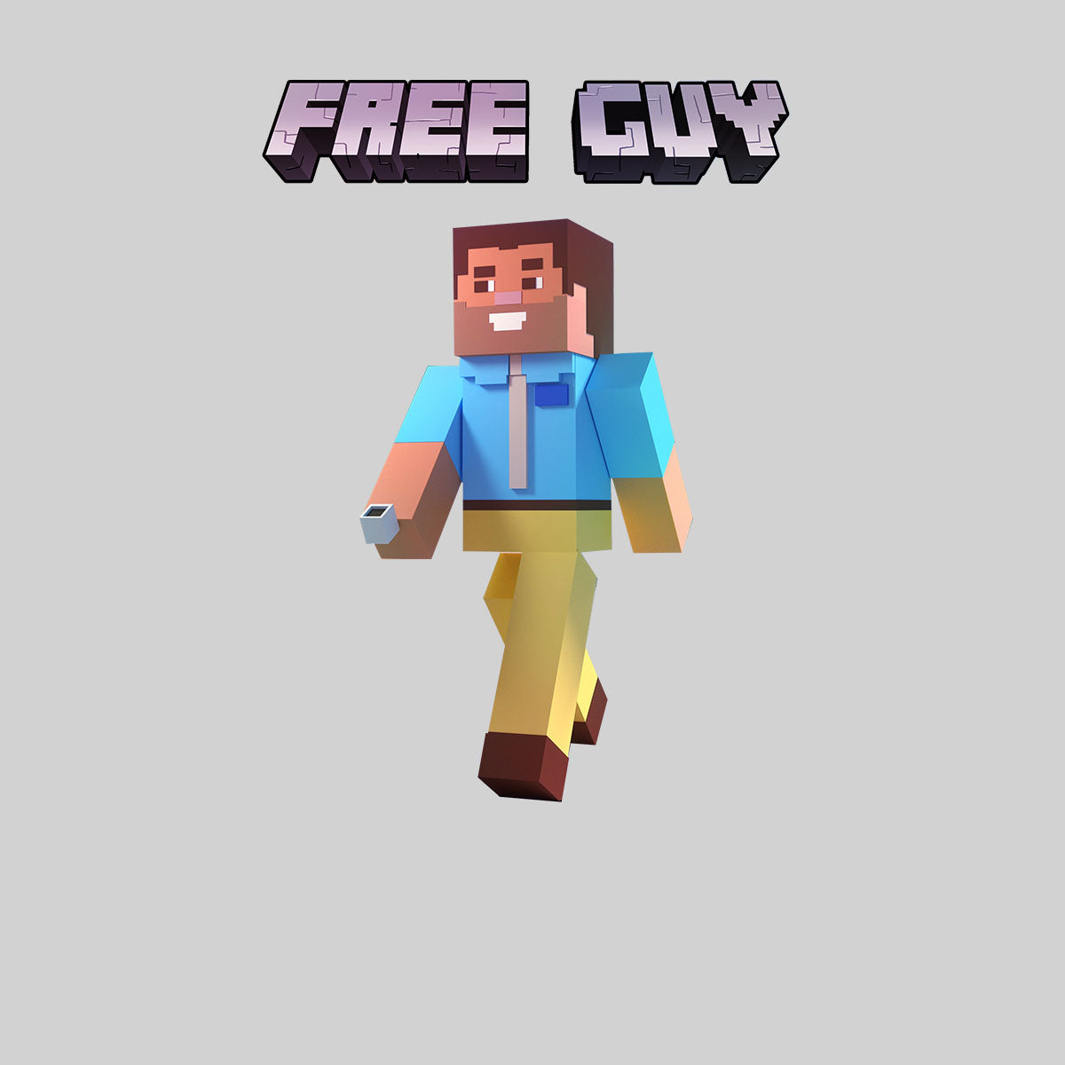 Minecraft Free Guy Funny Movie Tee Typography Unisex T-Shirt - Kuzi Tees