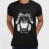 Funny Hipster Bunny Hand Drawn Animal T-shirt Available in Grey White & Black - Kuzi Tees