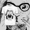 Funny Hipster Bunny Hand Drawn Animal T-shirt Available in Grey White & Black - Kuzi Tees