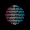 Futuristic Circular Wave Gradient Sphere Liquid 3D Defect Unisex Male T-shirt - Kuzi Tees