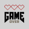 Mens Gaming T-Shirt Old School Gamer Retro Video Game Arcade Game Over Unisex T-Shirt - Kuzi Tees