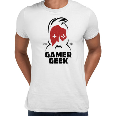 Mens Gaming T-Shirt Old School Gamer Retro Video Game Gamer Geek Unisex T-Shirt - Kuzi Tees