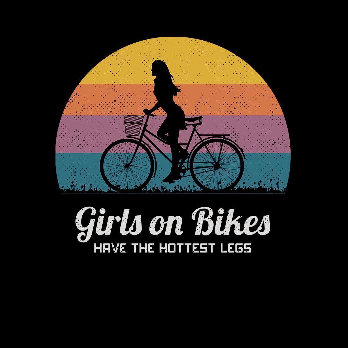 Cycling T-Shirt Girls on Bikes Hottest legs Bicycle Racer Road Adult Unisex T-Shirt - Kuzi Tees