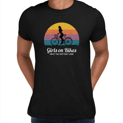 Cycling T-Shirt Girls on Bikes Hottest legs Bicycle Racer Road Adult Unisex T-Shirt - Kuzi Tees