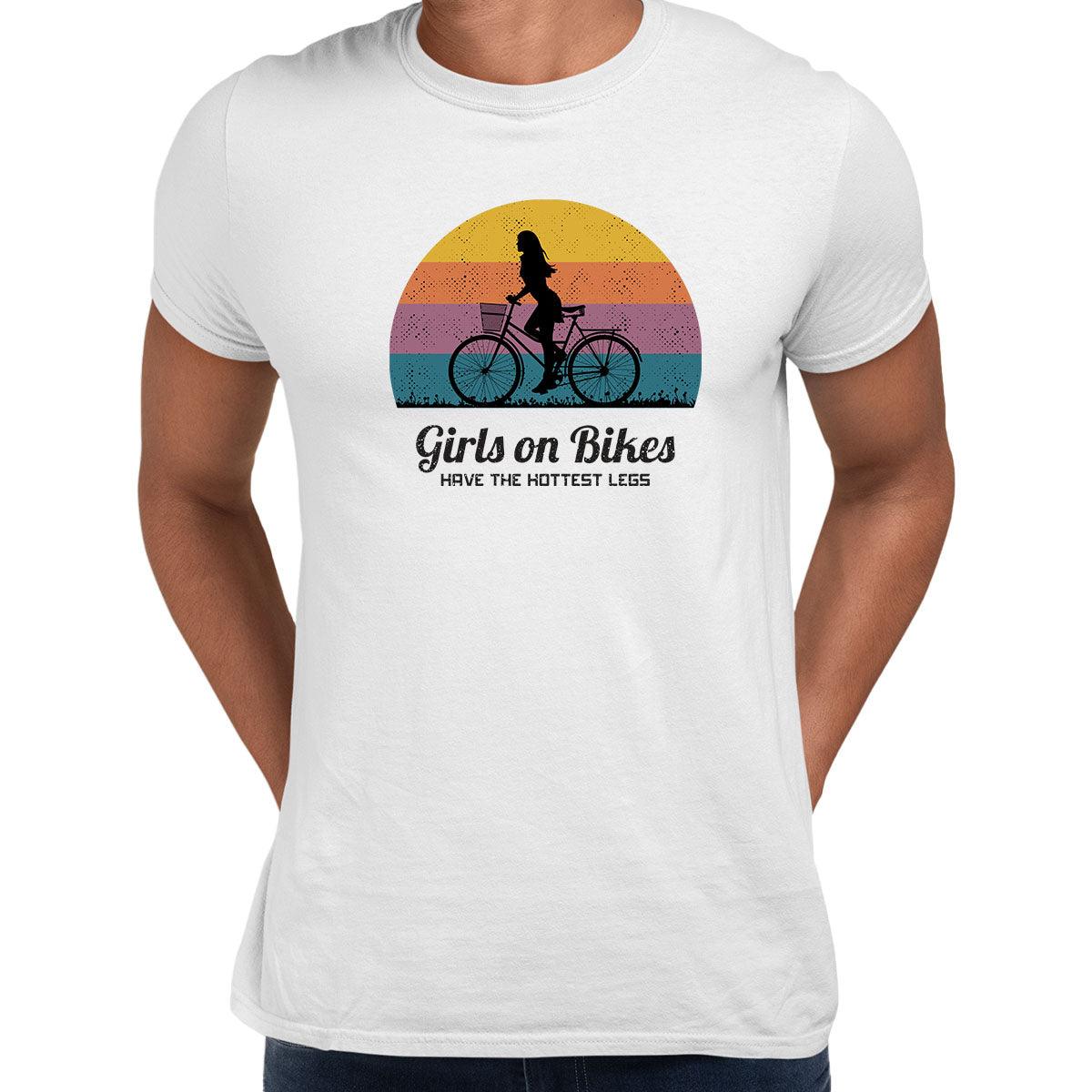 Cycling T-Shirt Girls on Bikes Hottest legs Bicycle Racer Road Adult Unisex T-Shirt - Kuzi Tees